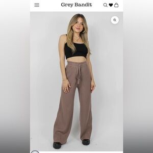 Grey Bandit UNWRITTEN LOVE KNIT PANTS IN BROWN :)